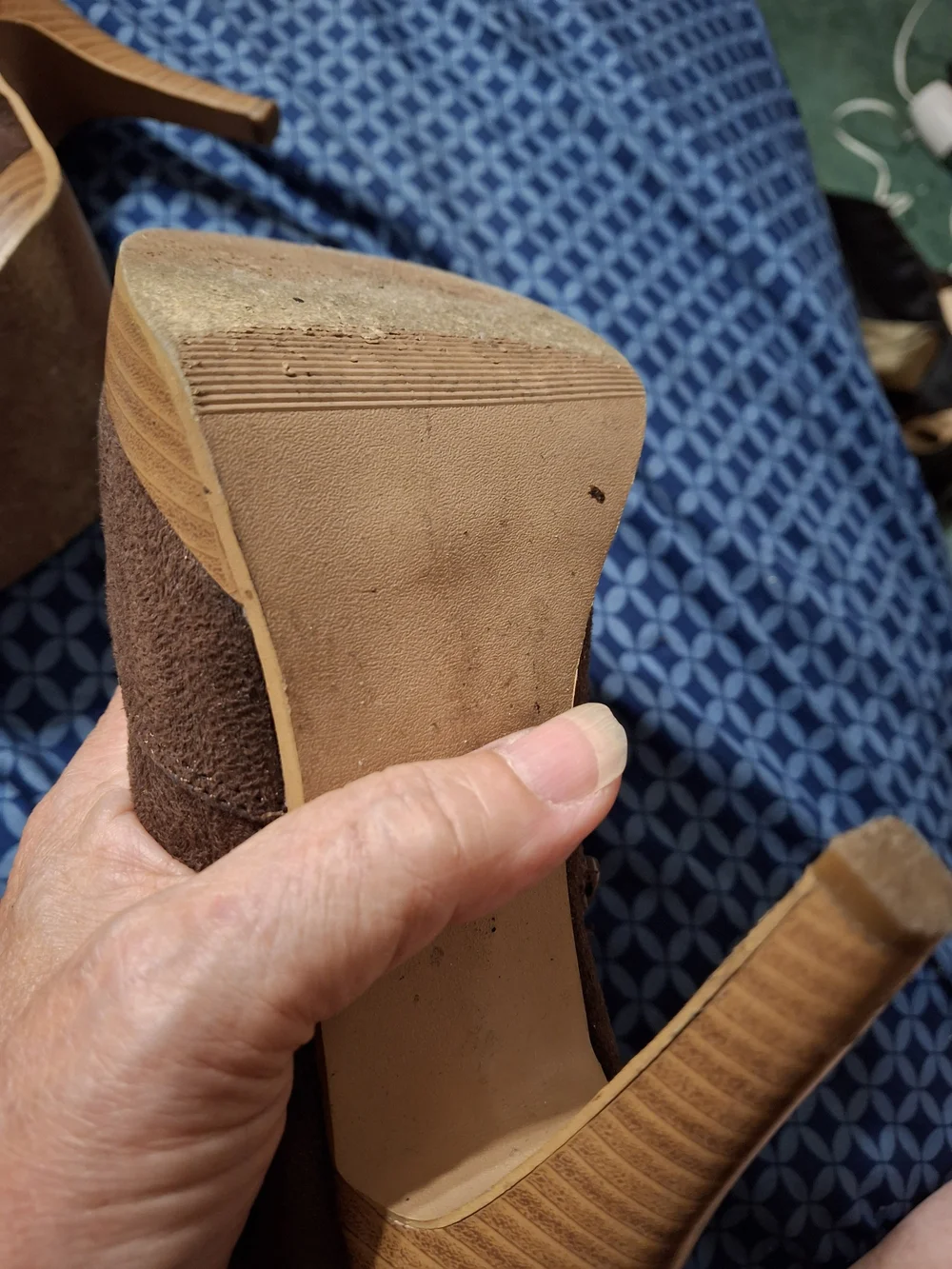 Qupid Brown Suede Ankle Booties with Side Zip